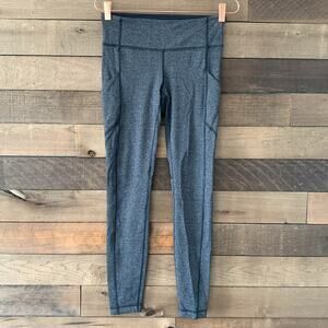 Lululemon Athletica Women's Speed Up Leggings in Gray Black Herringbone